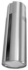 Вытяжка кухонная цилиндрическая островная MEFERI TUBE40IX ISLA COMFORT PLUS, 40 см, серая, производительность 1200 м3/ч, 5 скоростей, режимы отвод и рециркуляция, сенсорное управление, гарантия 3 года