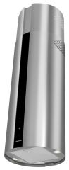 Вытяжка кухонная цилиндрическая островная MEFERI TUBE40IX ISLA COMFORT PLUS, 40 см, серая, производительность 1200 м3/ч, 5 скоростей, режимы отвод и рециркуляция, сенсорное управление, гарантия 3 года