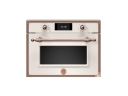 Компактный духовой шкаф Bertazzoni, комбинированный с пароваркой, 60x45 см, слоновая кость/медь
