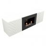 Тумба с биокамином Firelight BFP/P-1400V белый+набор керамических дров береза