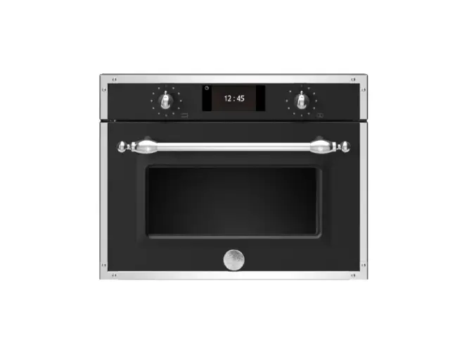 Компактный духовой шкаф Bertazzoni, комбинированный с микроволновой печью, 60x45 см, черный матовый