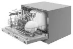 Компактная посудомоечная машина узкая встраиваемая MEFERI MDW4563 COMPACT POWER, 45 см, 6 комплектов посуды, защита от протечек, дозагрузка посуды, отсрочка, таймер