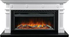 Каминокомплект Royal Flame Carlyle с очагом Vision 42 LOG LED белый с черным