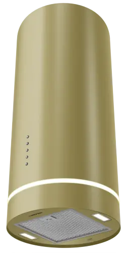 Вытяжка кухонная цилиндрическая настенная MEFERI TUBE35GOLD COMFORT, 35 см, горчично-золотая, производительность 1200 м3/ч, 3 скорости, низкий уровень шума, режимы отвод и рециркуляция, гарантия 3 года