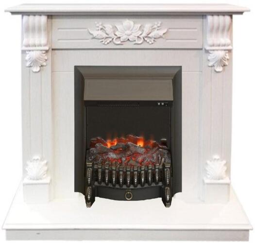 Каминокомплект RealFlame Ottawa STD/EUG WT с очагом Fobos Lux Black S