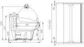 Витрина морозильная Carboma G110 SL 1,5-1, с боковинами, ВХСн-1,5ш G110, 9006