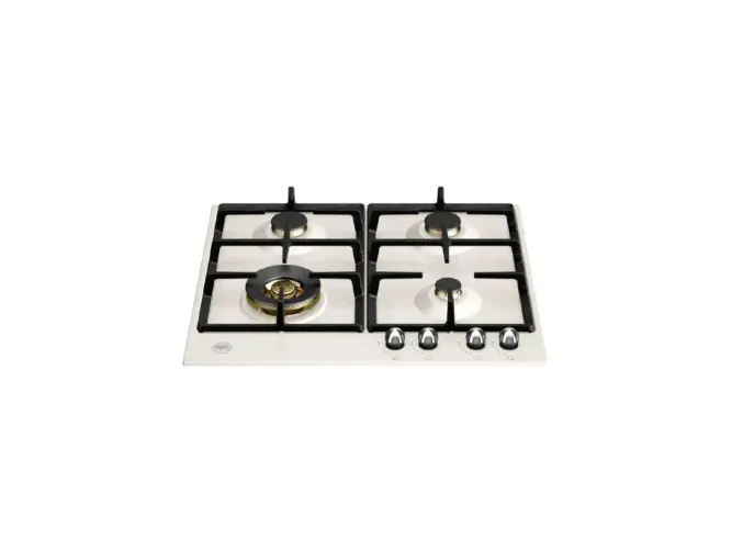 Встраиваемая газовая варочная панель Bertazzoni, 60 см, слоновая кость/хром