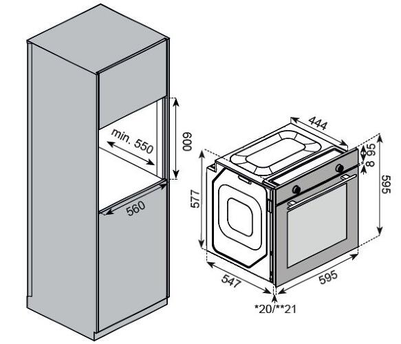 Духовой шкаф электрический SR 610 W Silver