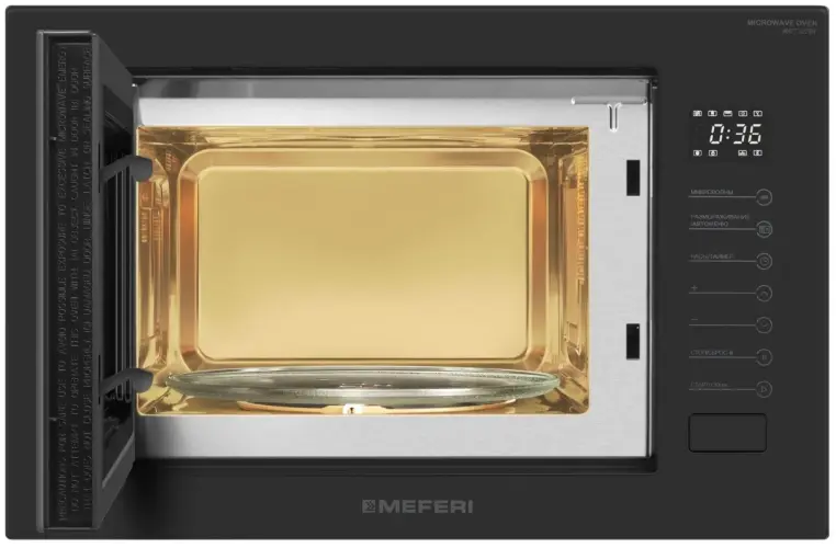 Микроволновая печь встраиваемая MEFERI MMO6025BK MATT ULTRA