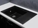 Кухонная мойка MILA 1B1D BLACK METALLIC