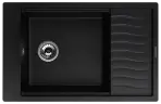 Кухонная мойка MILA 1B1D BLACK METALLIC