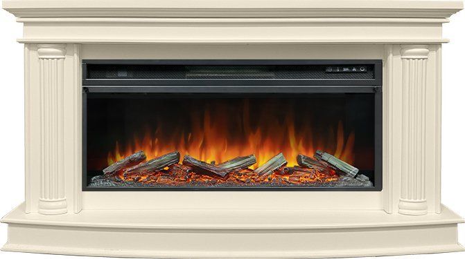 Каминокомплект Royal Flame Rome с очагом Vision 42 LOG LED слоновая кость