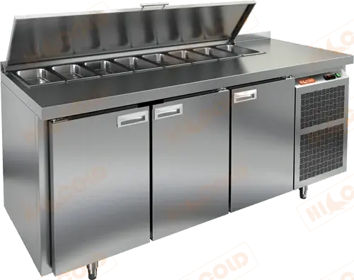 SL1-111SN (1/3) стол для салатов охл.(+2+10), 3 двери, 1835х600х850мм, HICOLD RUS