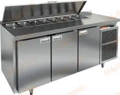 SL1-111SN (1/3) стол для салатов охл.(+2+10), 3 двери, 1835х600х850мм, HICOLD RUS