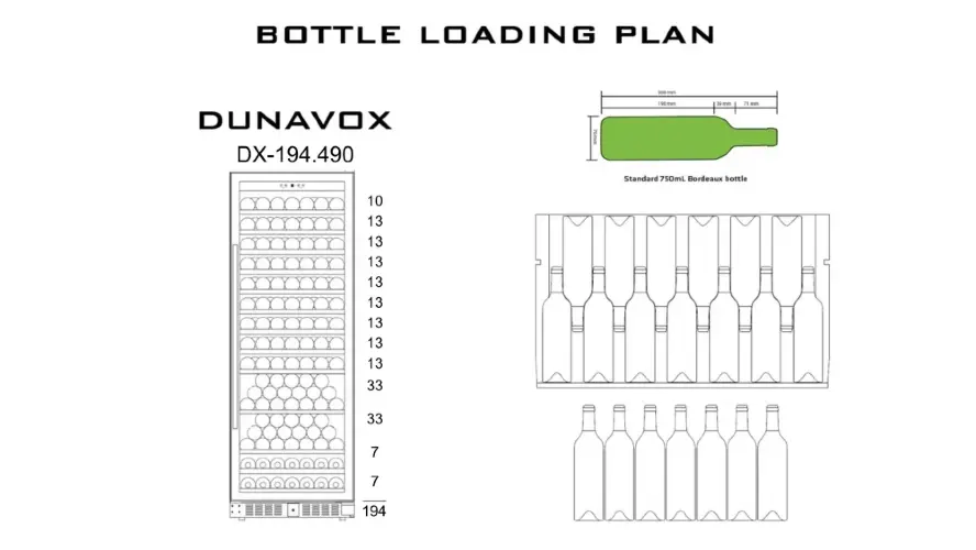 Винный шкаф Dunavox DX-194.490BK