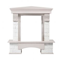 Портал Firelight Forte Classic U камень белый/шпон белёный дуб