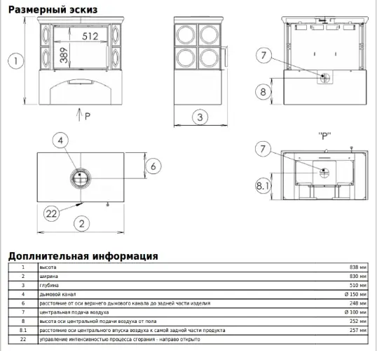 Печь ABX Panonie Exclusive