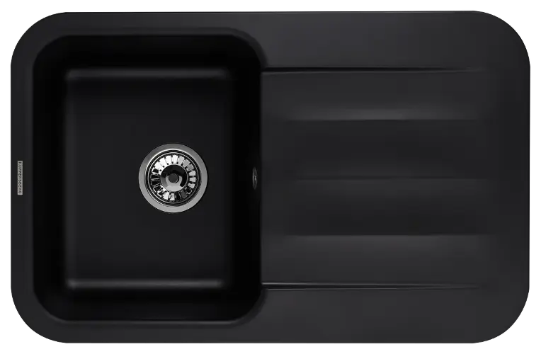 Кухонная мойка LIRA 1B1D BLACK METALLIC