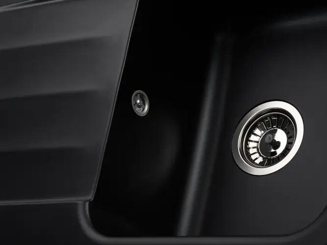 Кухонная мойка LIRA 1B1D BLACK METALLIC