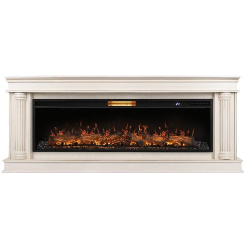 Каминокомплект Royal Thermo Aurora RTFP/P-AR60LS + портал Firelight Olympia 60 слоновая кость с патиной