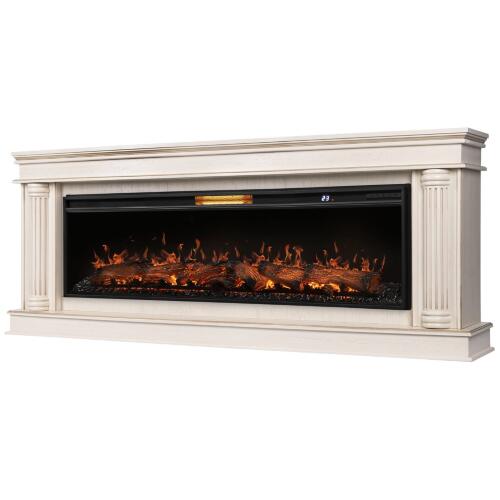 Каминокомплект Royal Thermo Aurora RTFP/P-AR60LS + портал Firelight Olympia 60 слоновая кость с патиной