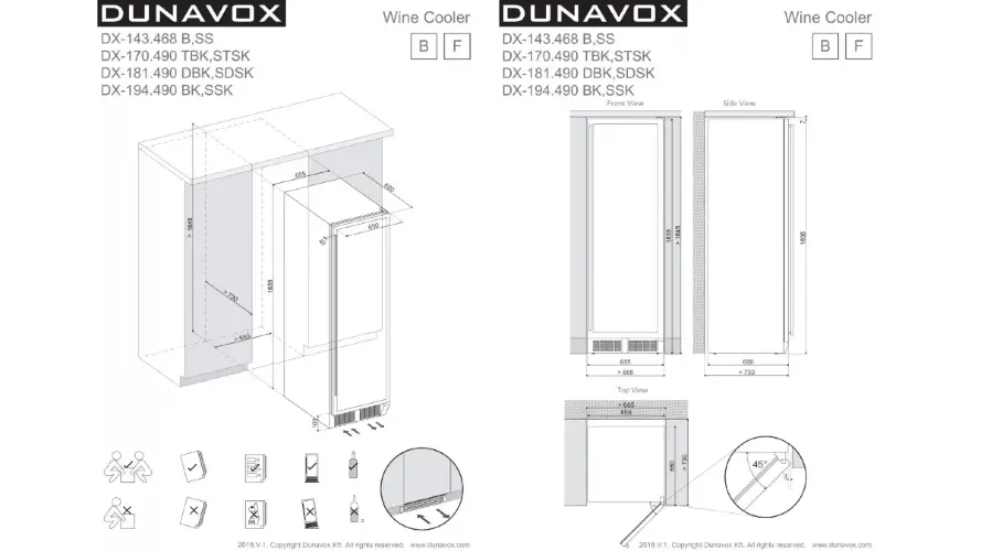 Винный шкаф Dunavox DX-194.490SSK